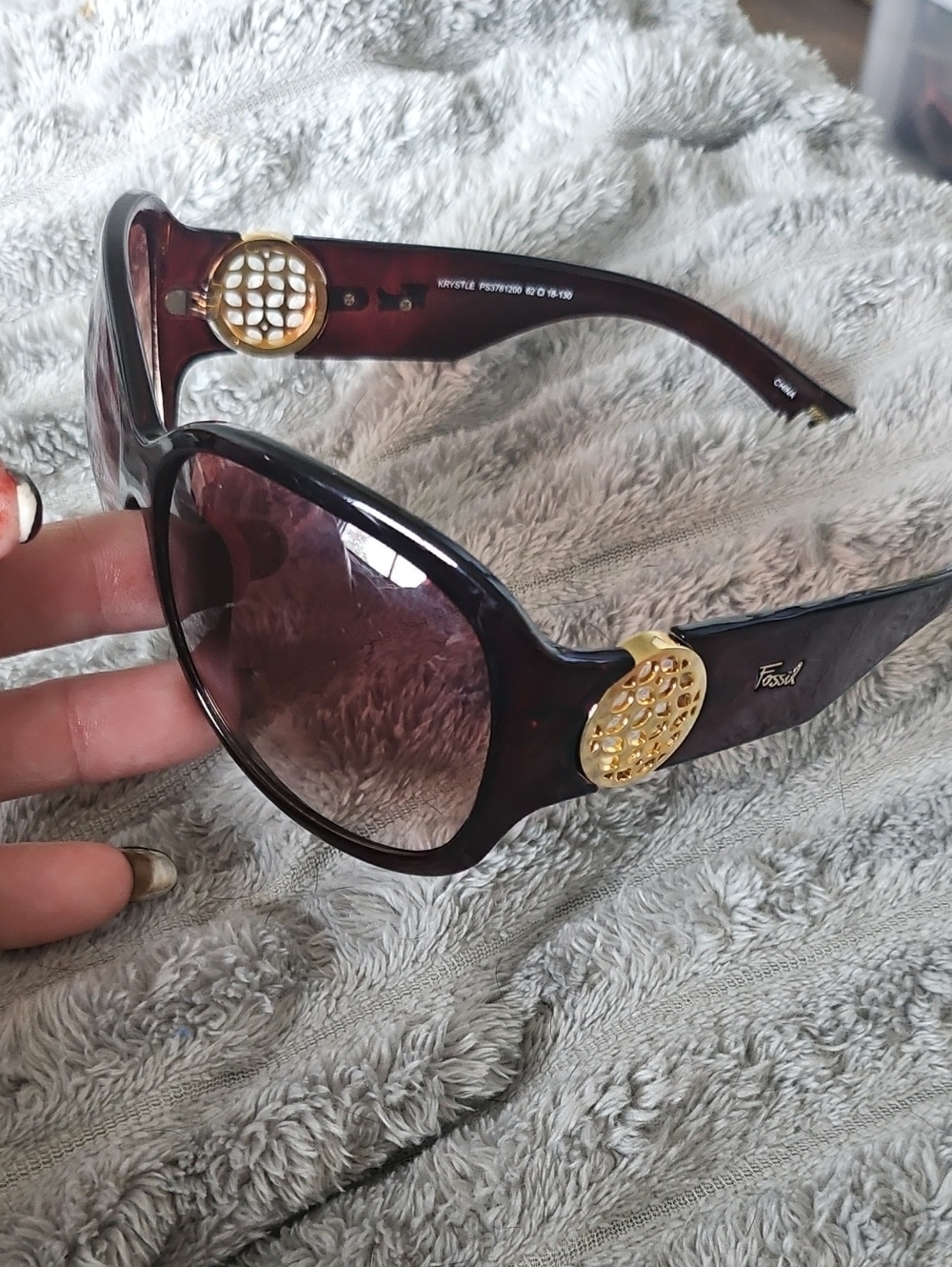 Fossil oversized butterfly or modified wrap sunglasses Vintage And RARE!!!